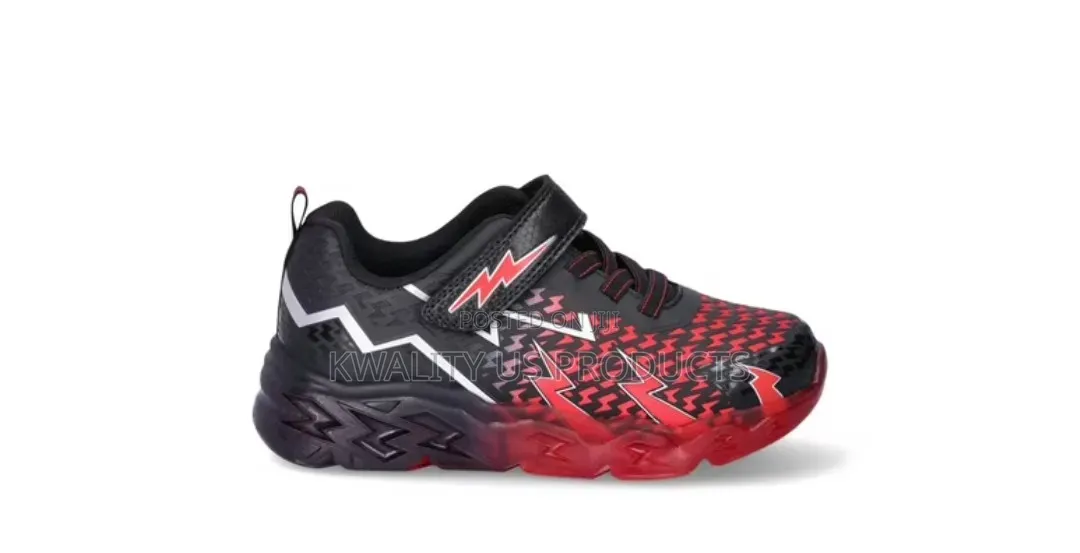Athletic Works Boys Lighting Bolt Light-Up Sneakers - Size 33
