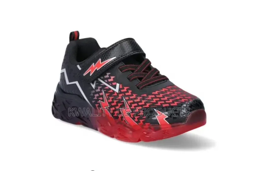 Athletic Works Boys Lighting Bolt Light-Up Sneakers - Size 33
