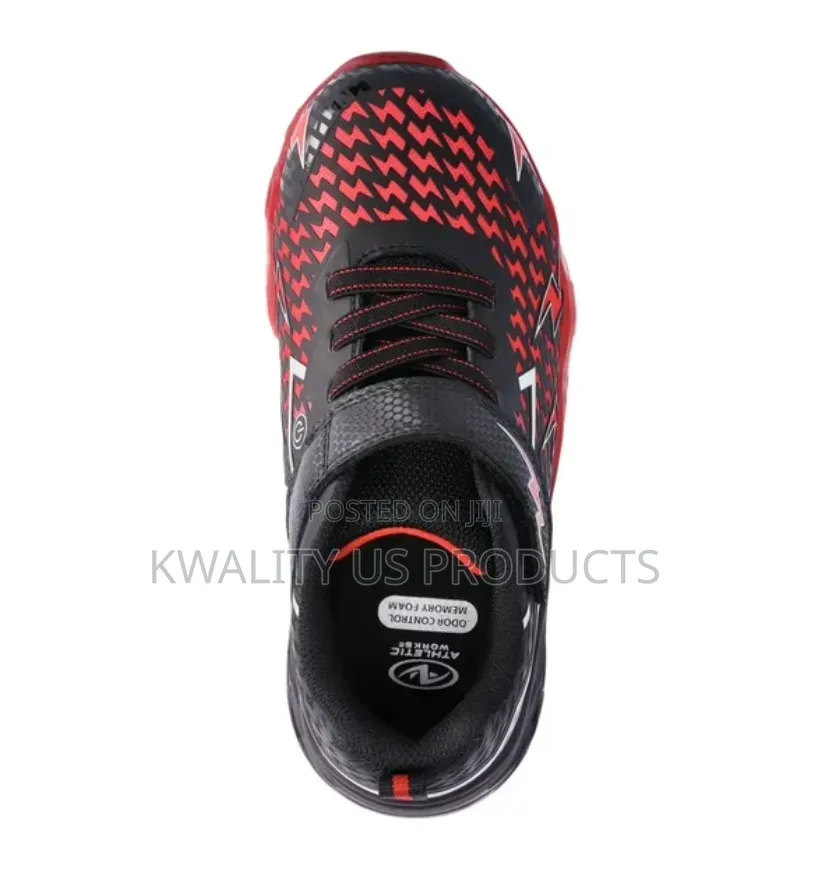 Athletic Works Boys Lighting Bolt Light-Up Sneakers - Size 33