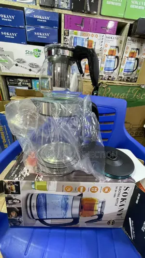 2-in-1 Glass Electric Kettle Teapot Set