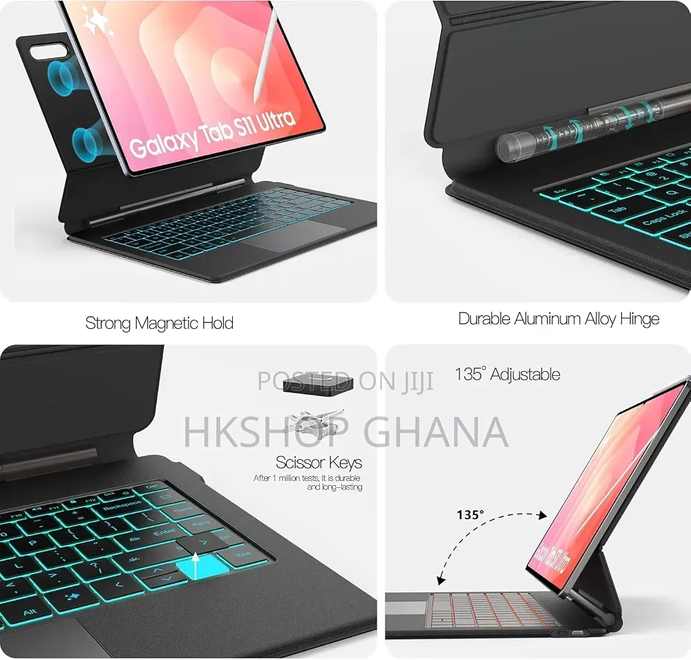 Bluetooth Keyboard Case for Samsung Galaxy Tab S11 Ultra 14.6"Trackpad