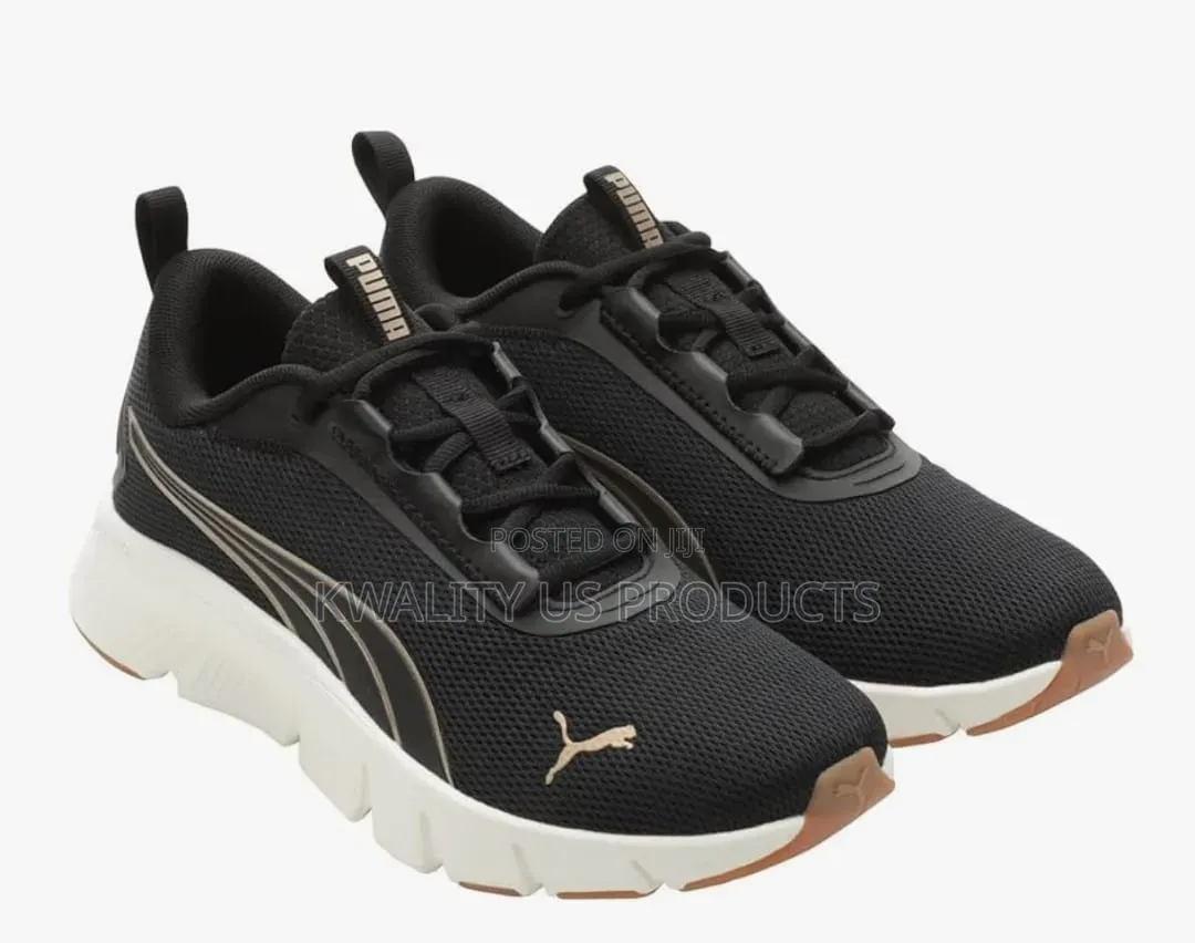 PUMA Girls Flex Lite Sneakers - Size 37 Black