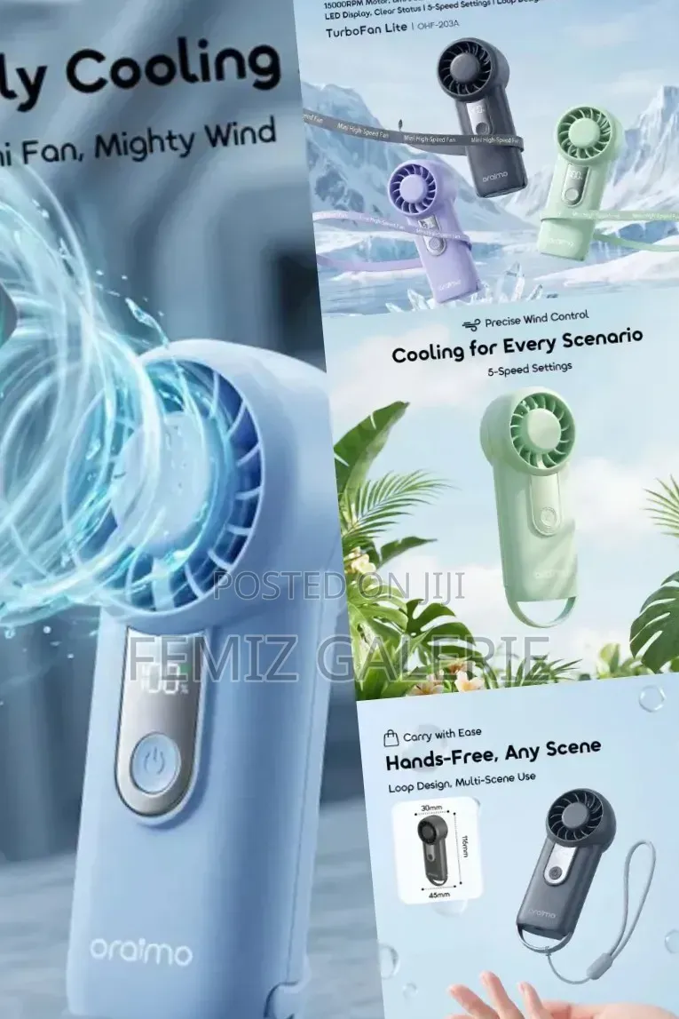 Oraimo TurboFan Lite Mini Powerful Handheld Fan