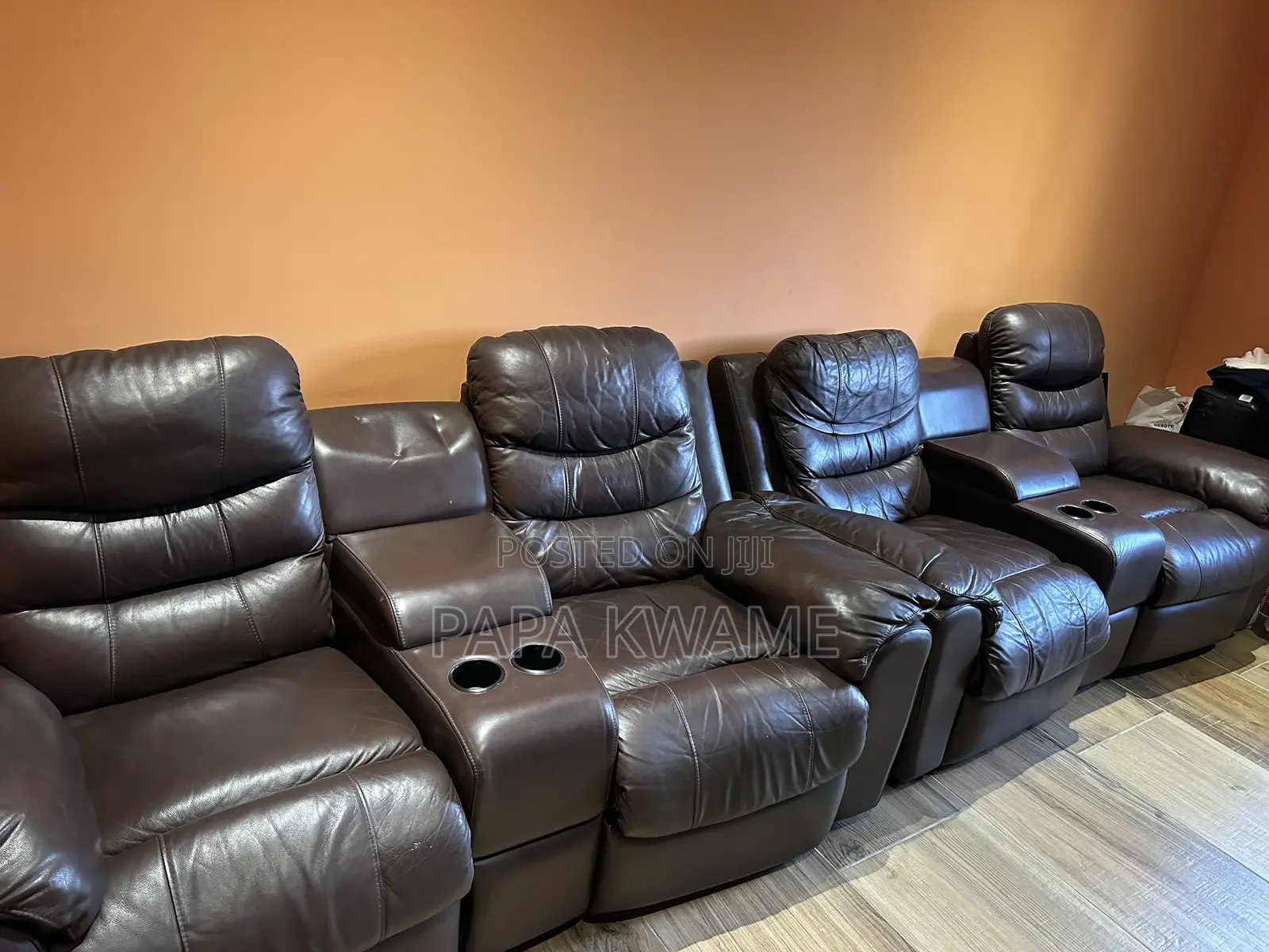 Leather Reclining Home Cinema Furniture Set