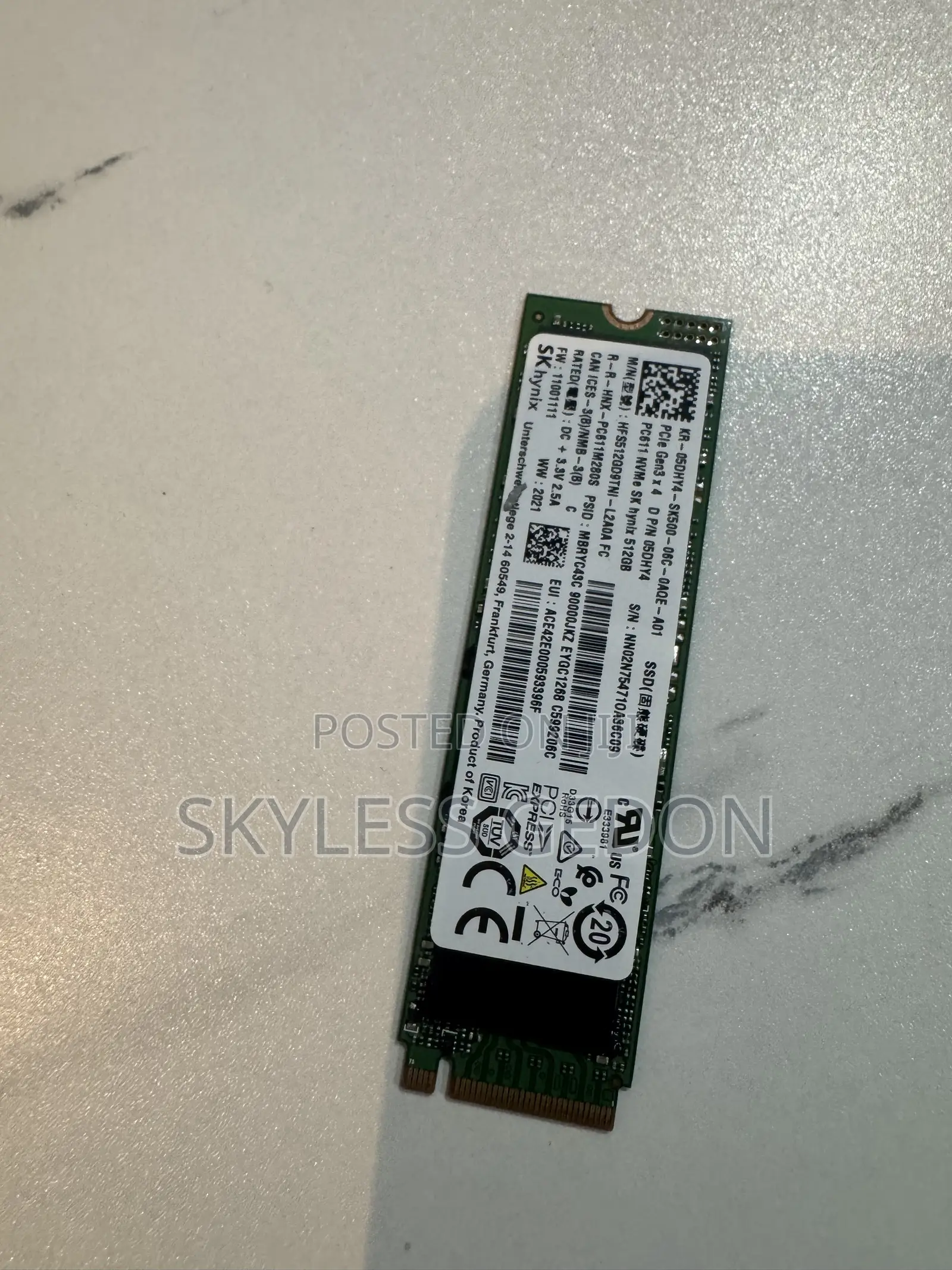 M.2 512 SSD Single Stick