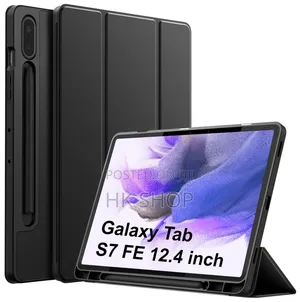 Smart Case for Samsung Tab S7 FE (12.4 In) Tri-Fold Flip Folio Cover