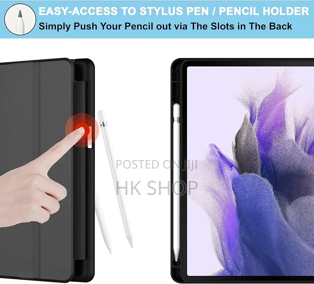 Smart Case for Samsung Tab S7 FE (12.4 In) Tri-Fold Flip Folio Cover