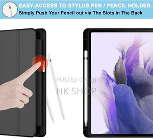 Smart Case for Samsung Tab S7 FE (12.4 In) Tri-Fold Flip Folio Cover