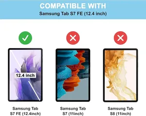 Smart Case for Samsung Tab S7 FE (12.4 In) Tri-Fold Flip Folio Cover