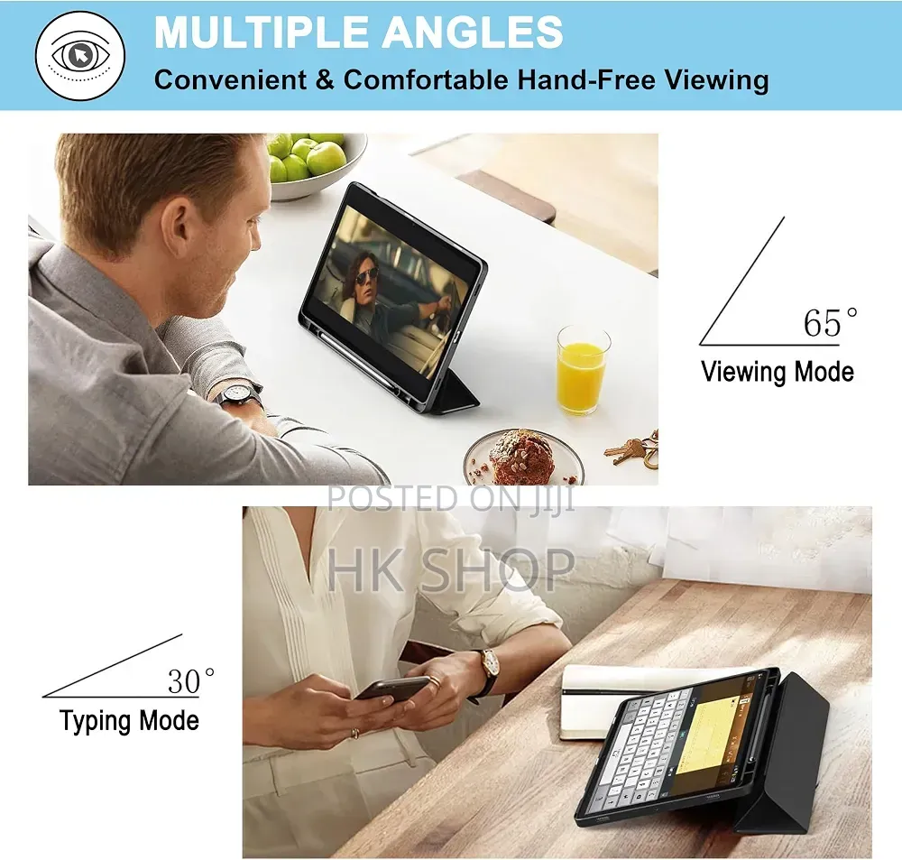 Smart Case for Samsung Tab S7 FE (12.4 In) Tri-Fold Flip Folio Cover