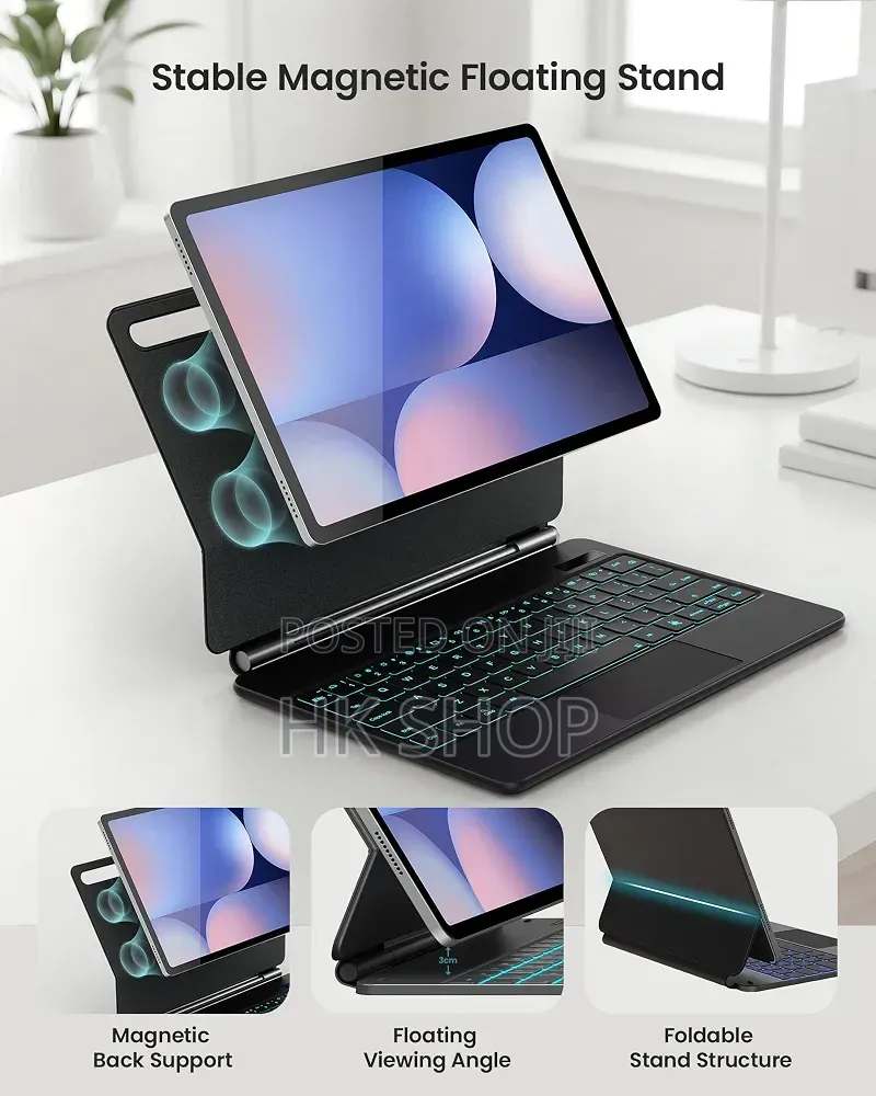 Keyboard Case for Galaxy Tab S8 Plus 12.4-Inch, Trackpad, Magnetic