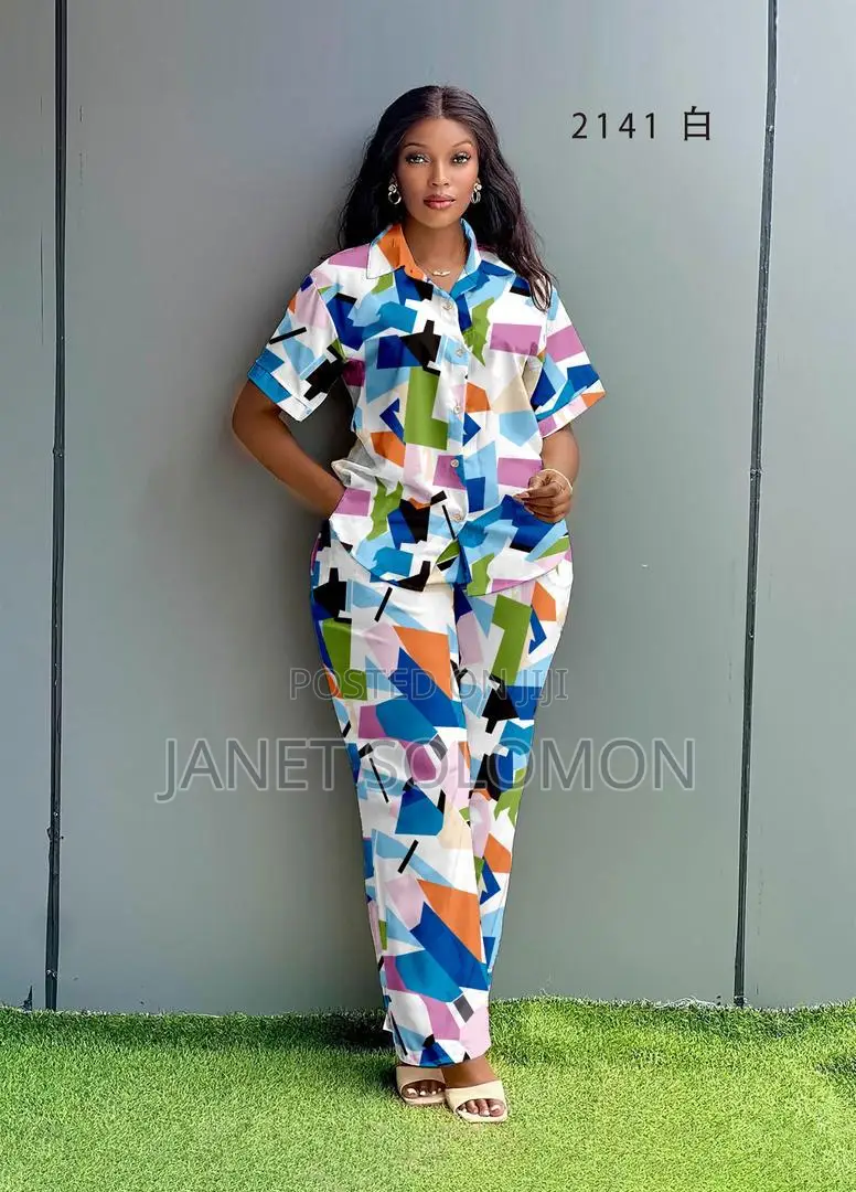 Women’s Black and White Checkered Two-Piece Set
