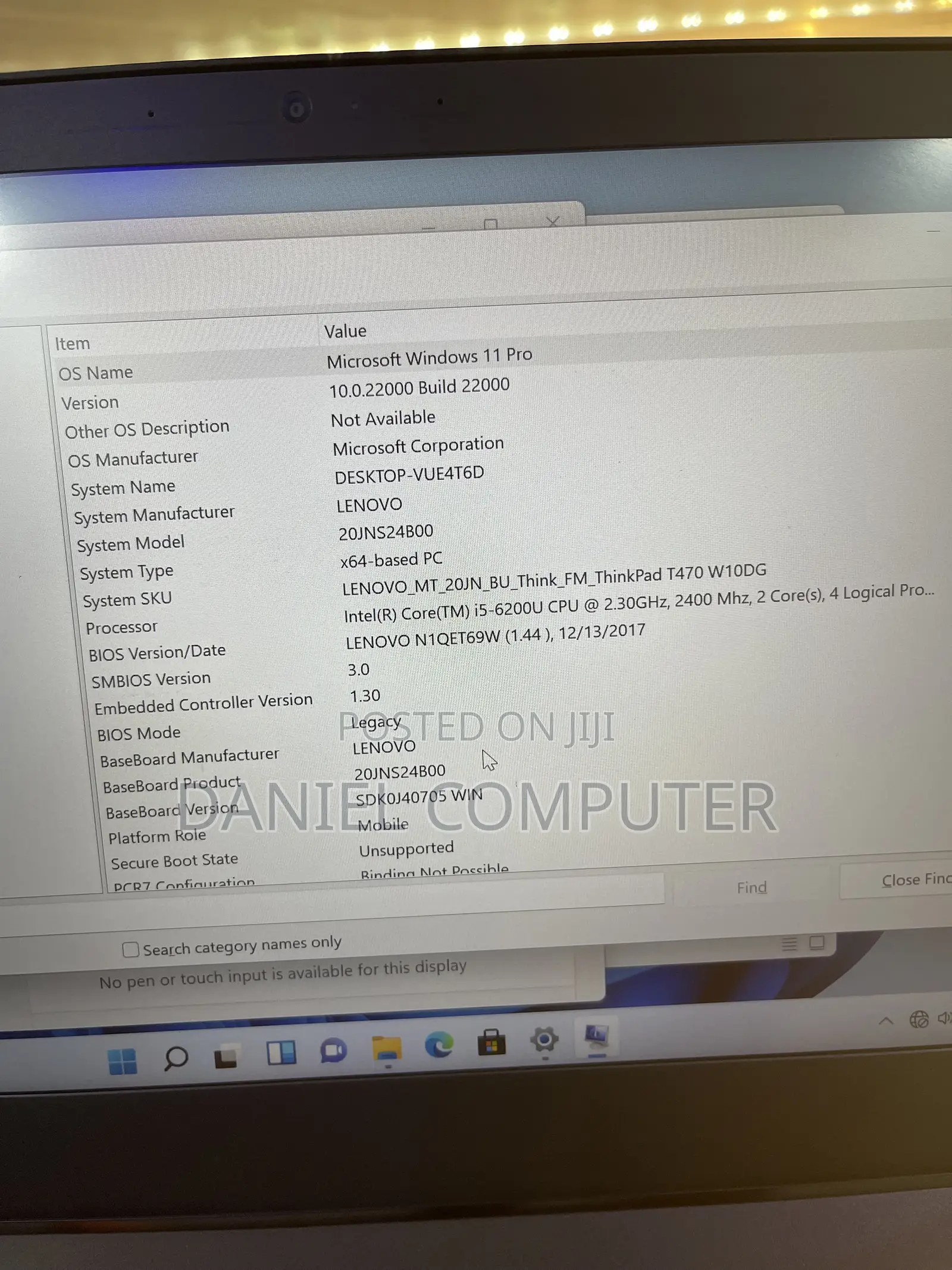 Laptop Lenovo ThinkPad T470 16GB Intel Core i5 SSD 256GB