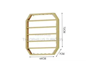 Gold Nail Polish Display Shelf — 5-Piece Set