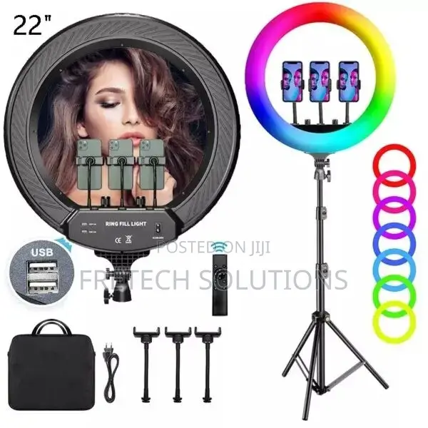 RGB LED Ring Light, 22 Inches