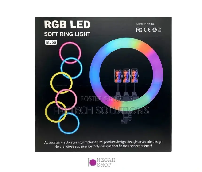 RGB LED Ring Light, 22 Inches