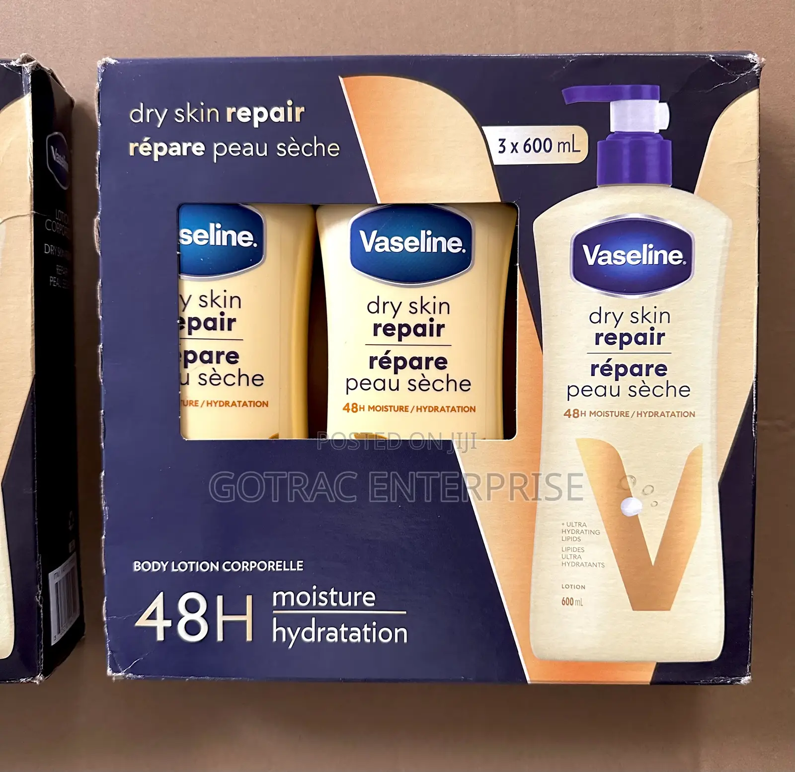 3-Pack Vaseline Dry Skin Repair Lotion (600mL X 3)