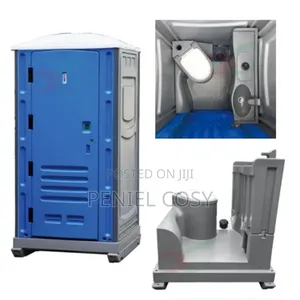 Flushable Mobile Toilet With Wash Hand Basin
