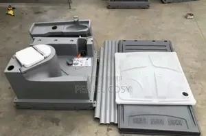 Flushable Mobile Toilet With Wash Hand Basin