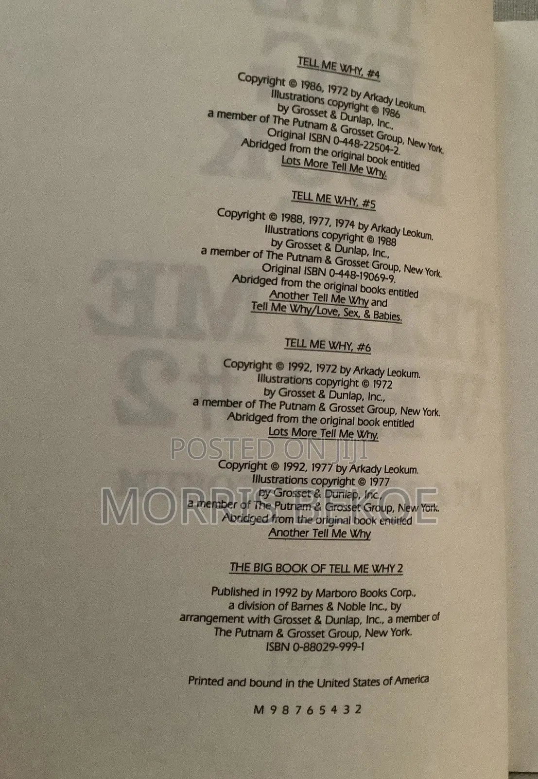 The Big Book of Tell Me WHY #2, HB, No DJ