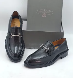 Black Leather Horsebit Loafer
