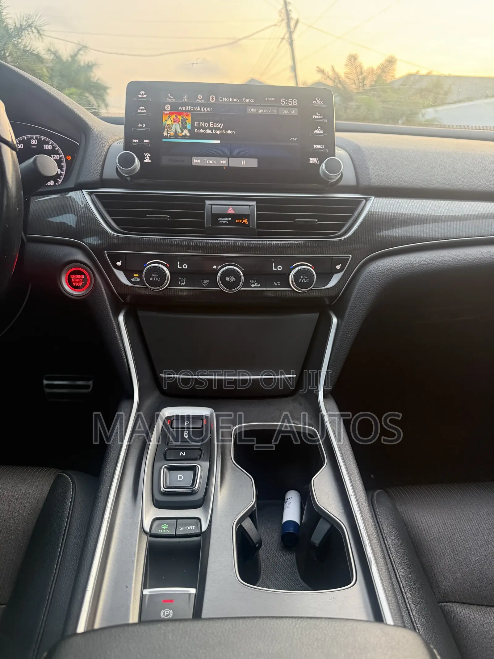 Honda Accord Sport (2.0L 4cyl Turbo 6M) 2019 White