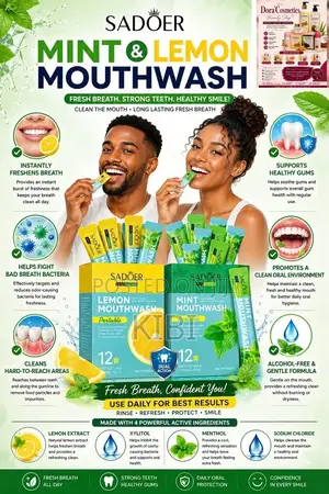 Mint Lemon Portable Mouthwash