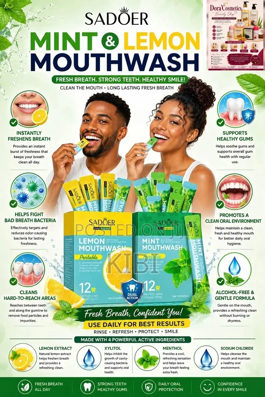 Mint Lemon Portable Mouthwash