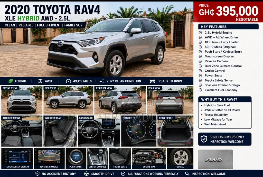 Toyota RAV4 XLE AWD 2020 Gray
