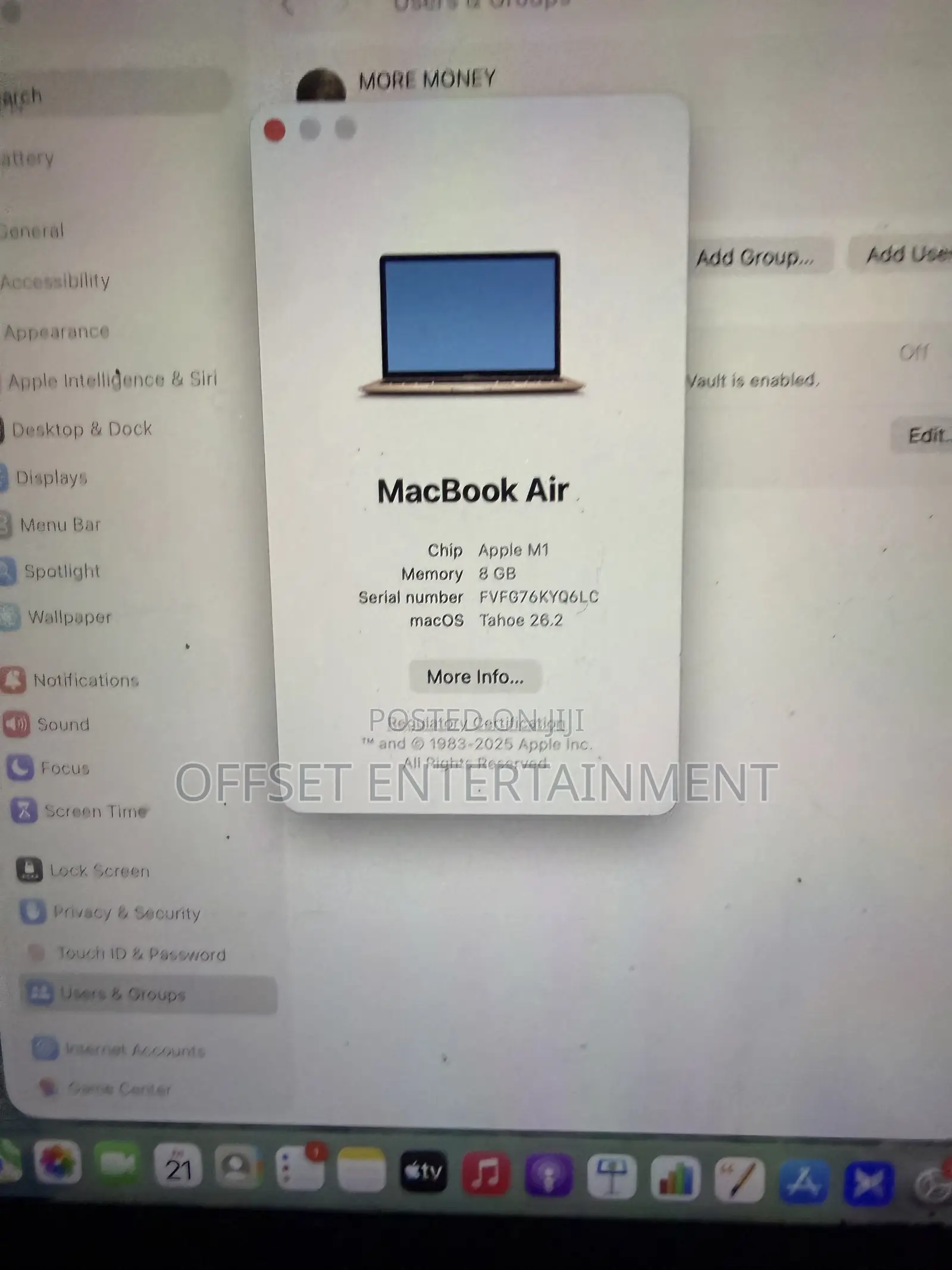 Laptop Apple MacBook Air 2020 M1 8GB Apple M1 SSD 256GB