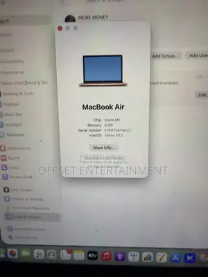 Laptop Apple MacBook Air 2020 M1 8GB Apple M1 SSD 256GB