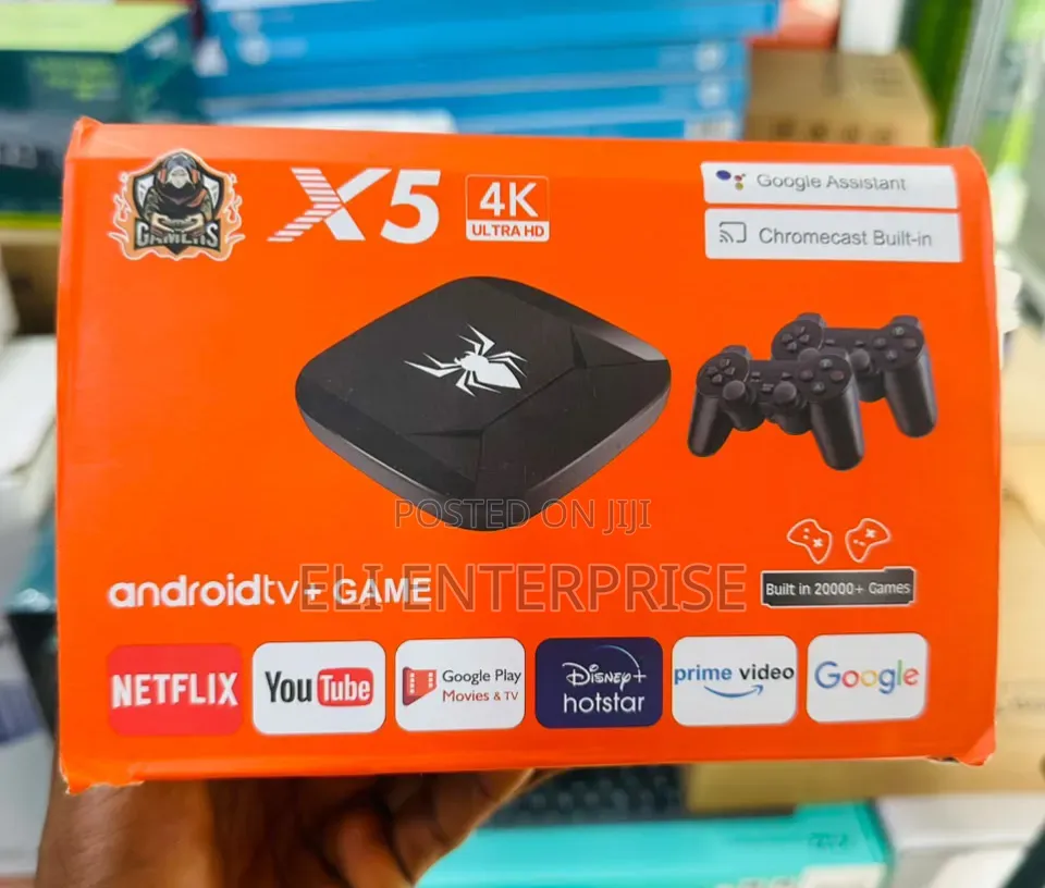 X5 Ultra HD Android TV + Game Console Box.