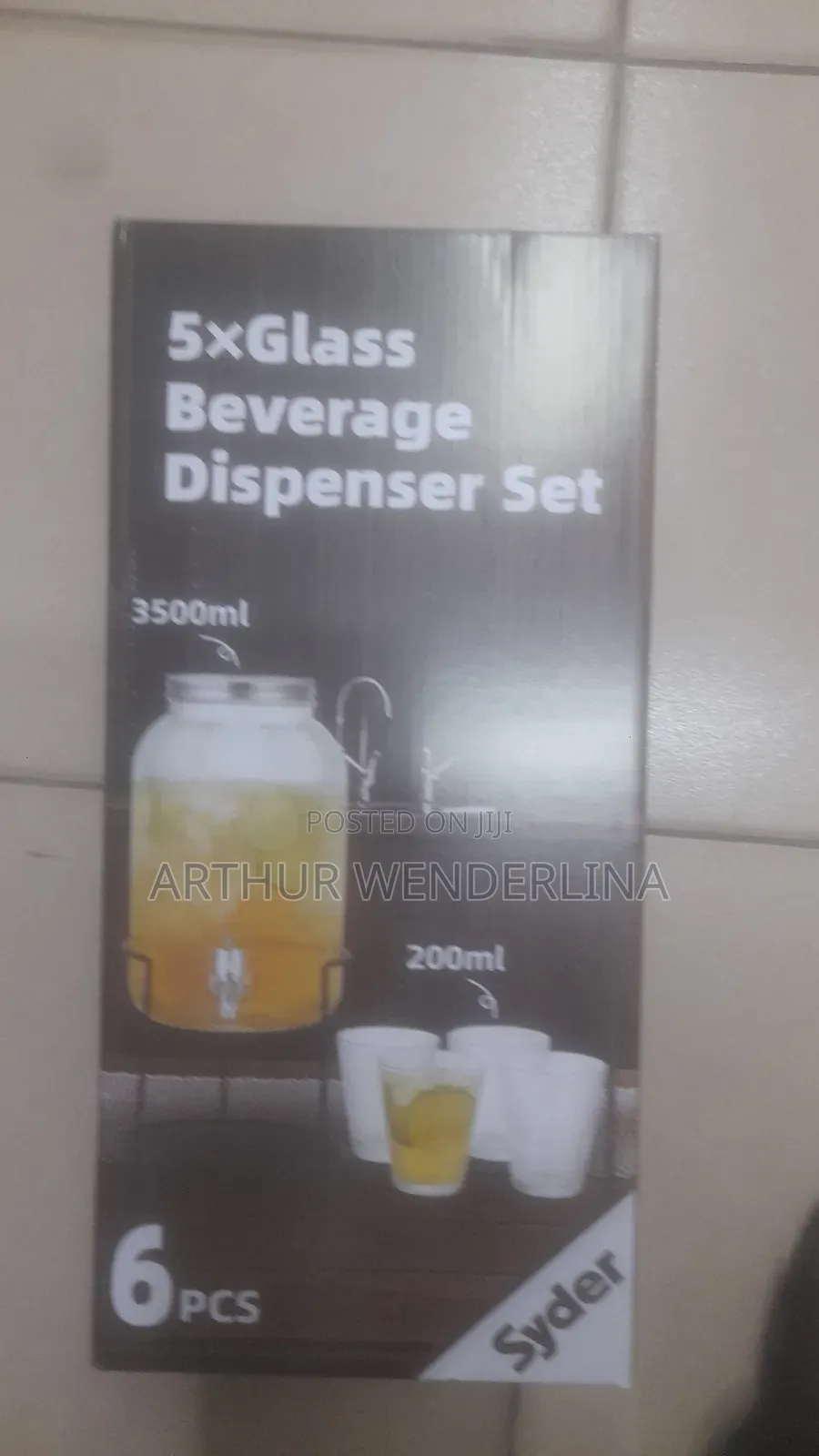 Juice Dispenser With Glass Cups
