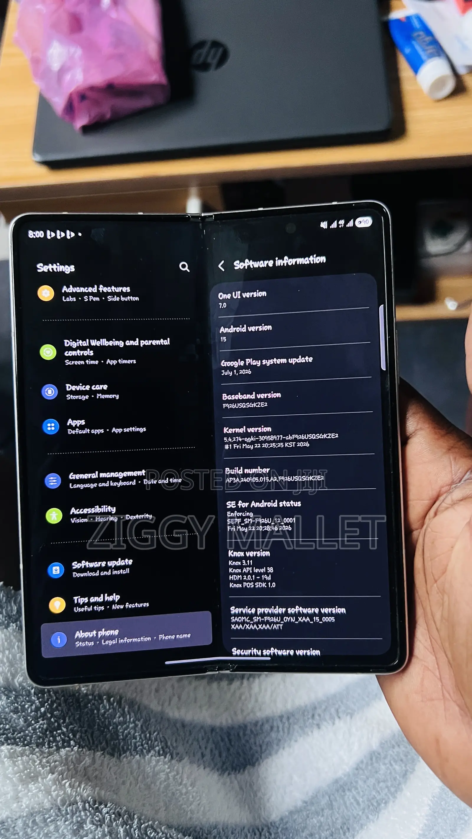 Samsung Galaxy Z Fold3 5G 256 GB Rose Gold