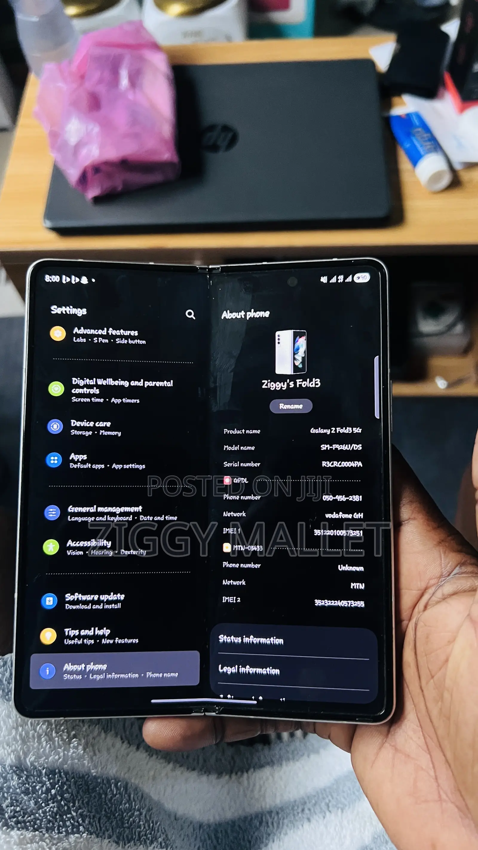 Samsung Galaxy Z Fold3 5G 256 GB Rose Gold