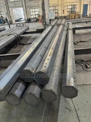 Hightension and Lv Galvanized Octagonal Poles