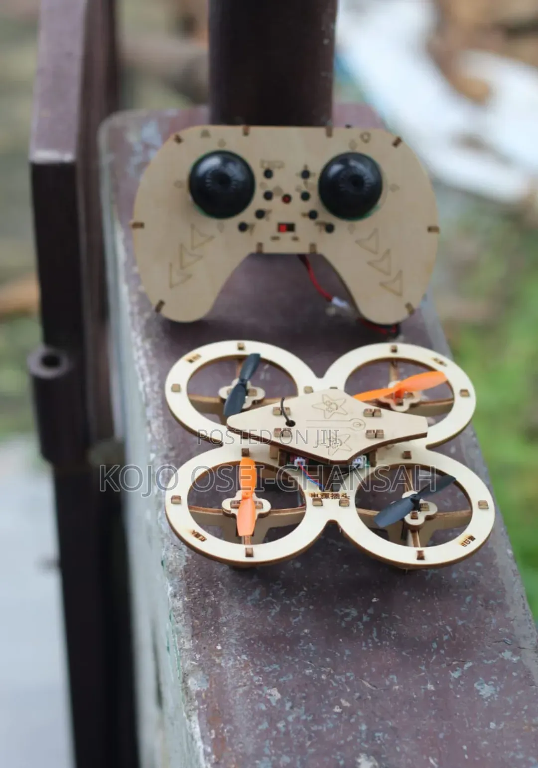 DIY Scientific Education Wooden Quadcopter Aircraft (56 Pieces)