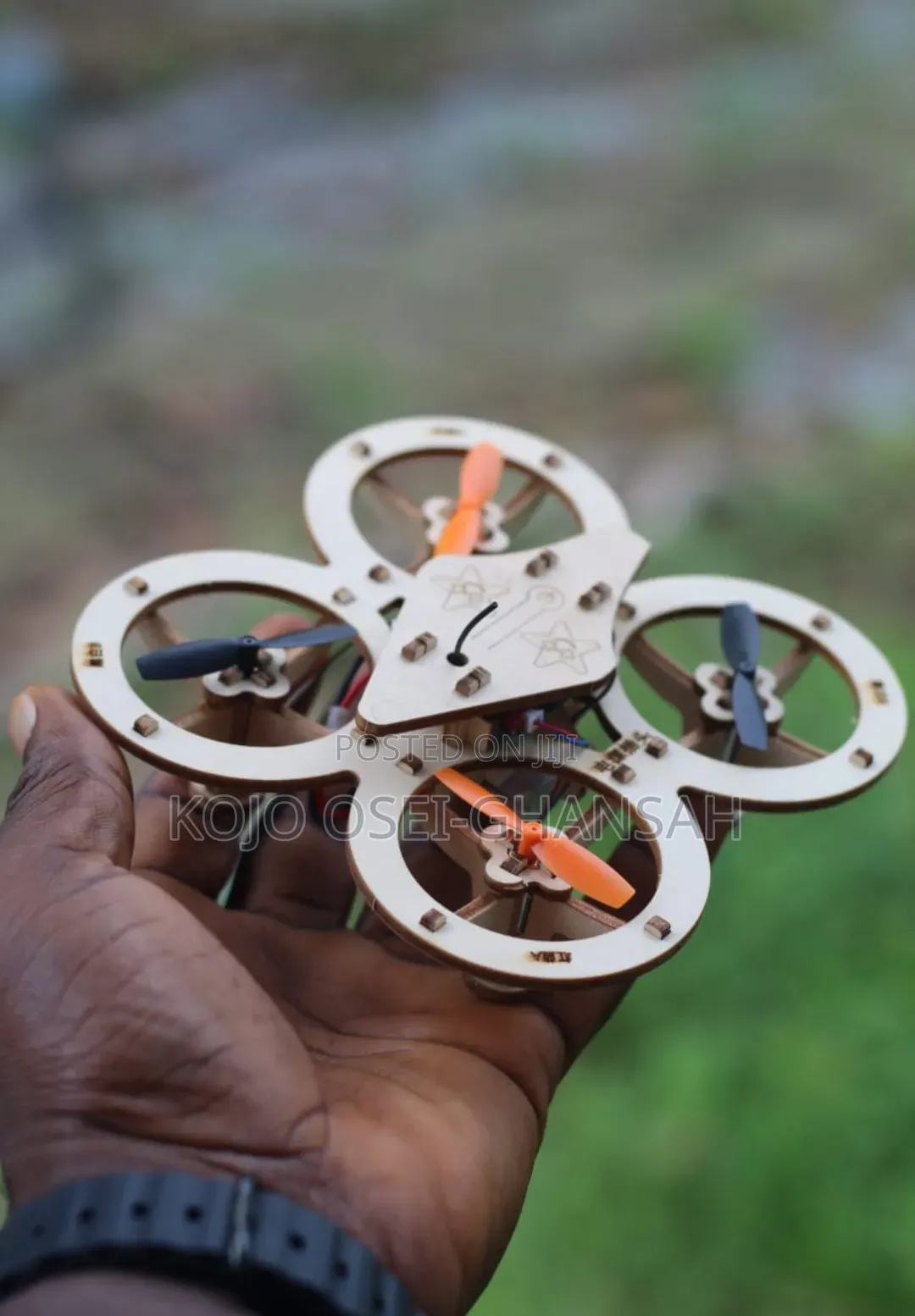 DIY Scientific Education Wooden Quadcopter Aircraft (56 Pieces)