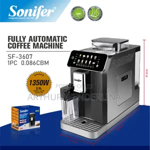 Sonifer Automatic Coffee Machine 15Bar Pressur Grinder Touch Screen
