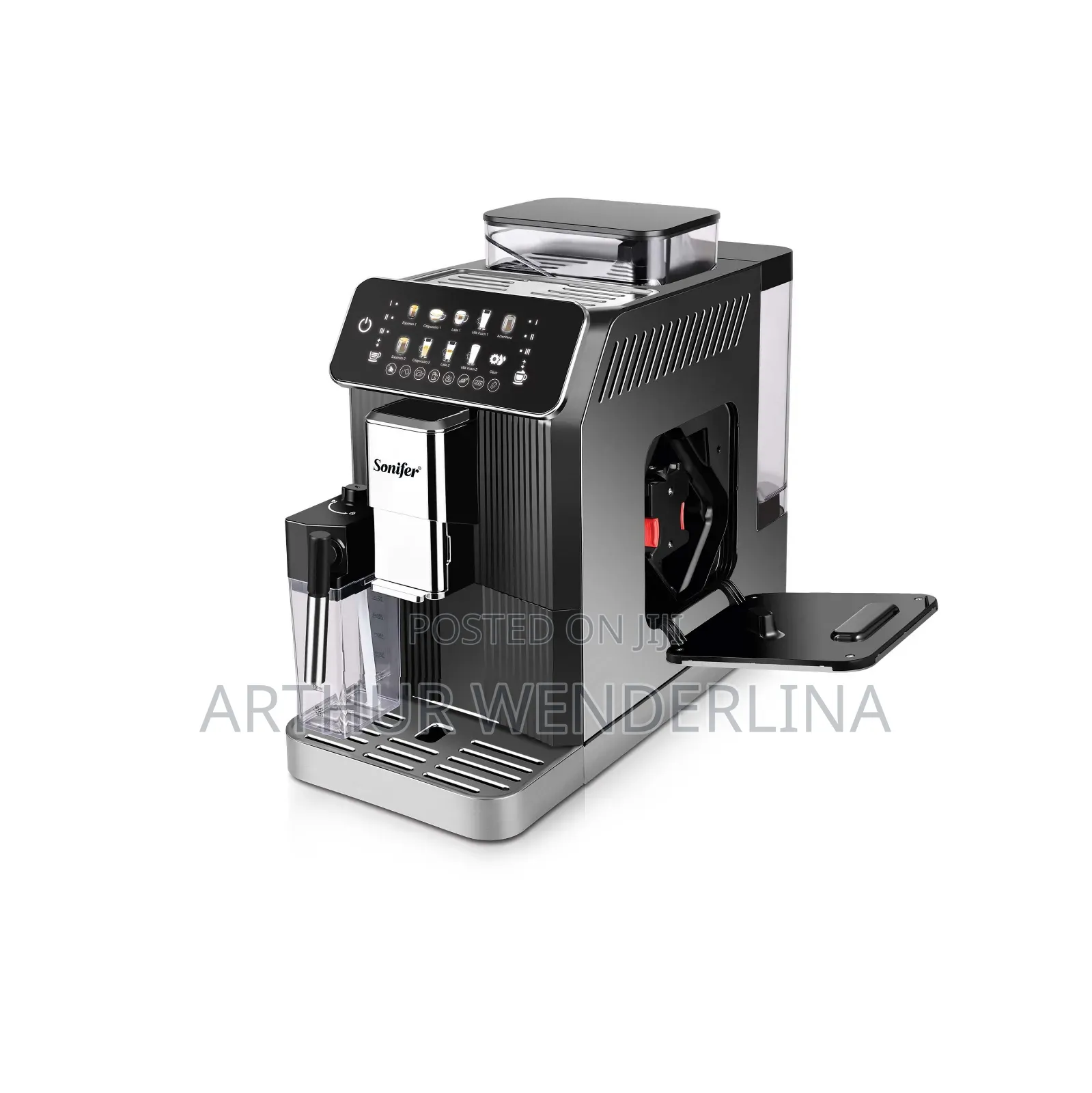 Sonifer Automatic Coffee Machine 15Bar Pressur Grinder Touch Screen