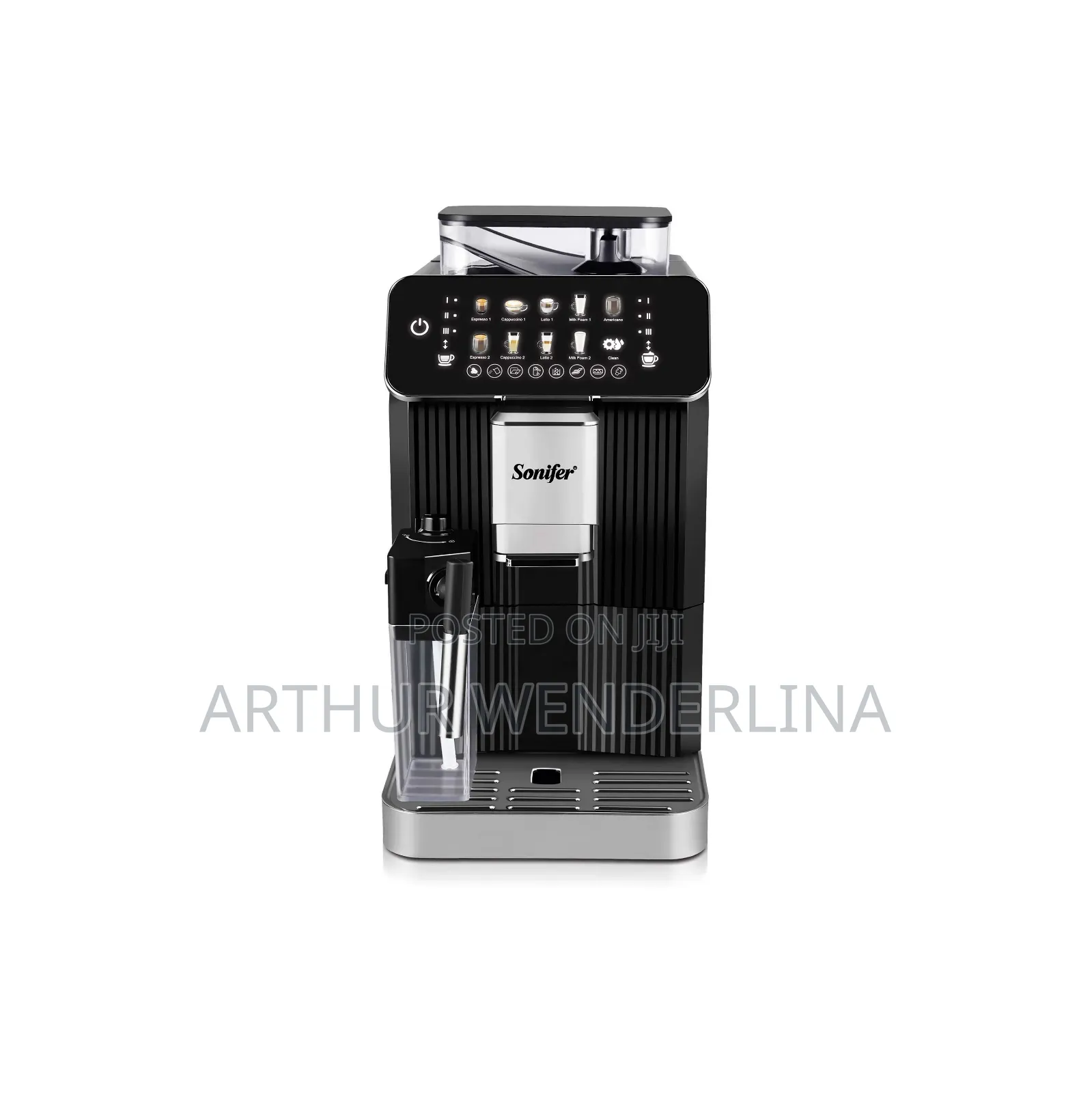 Sonifer Automatic Coffee Machine 15Bar Pressur Grinder Touch Screen