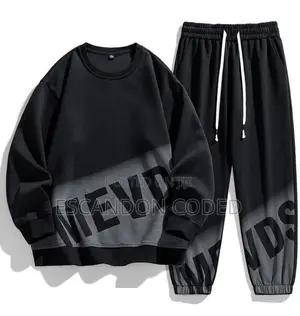Men’s Hooded Color Matching Long Sleeve + Paint Suit