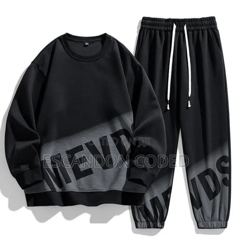 Men’s Hooded Color Matching Long Sleeve + Paint Suit