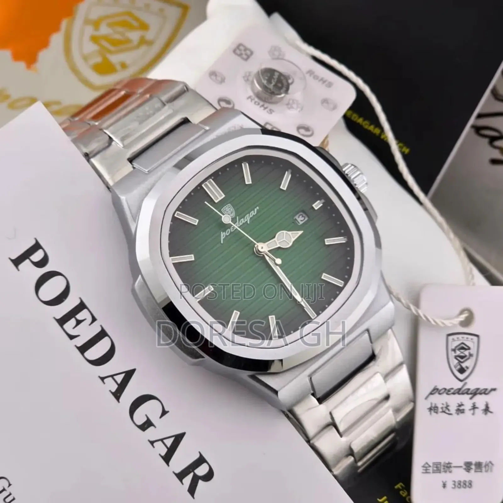 POEDAGAR Men’s Watch | Classic Stainless Wristwatch With Original Box