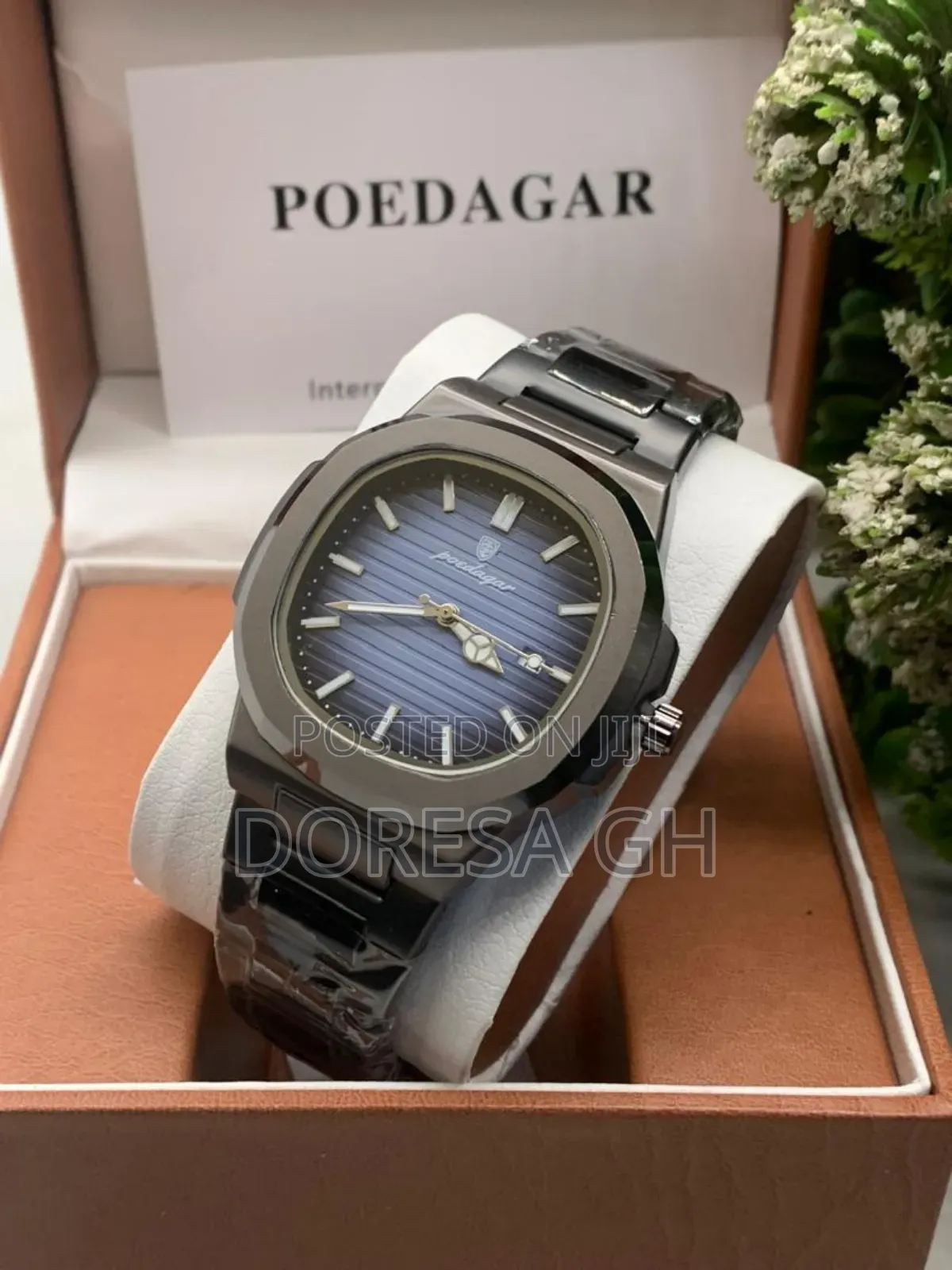 POEDAGAR Men’s Watch | Classic Stainless Wristwatch With Original Box