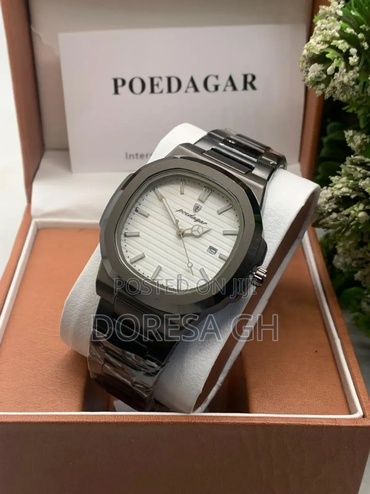 POEDAGAR Men’s Watch | Classic Stainless Wristwatch With Original Box