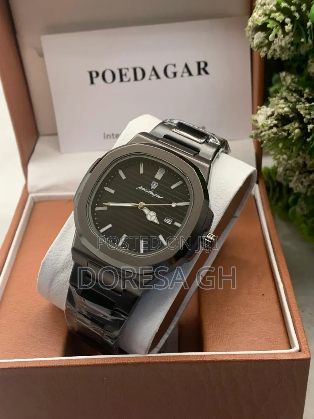POEDAGAR Men’s Watch | Classic Stainless Wristwatch With Original Box