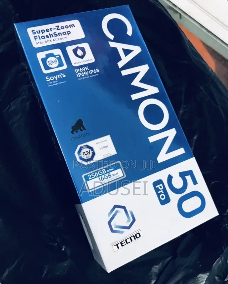 New Tecno Camon 50 Pro 256 GB Black