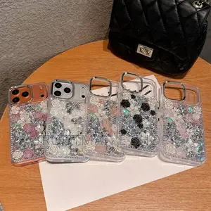 Luxury 3D Camellia Flower for iPhone 13 to 17 Pro Max