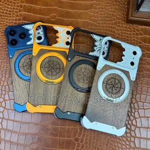 iPhone 17 Pro Max Horse-Face Walnut 360 Holder Magnetic Phone Case